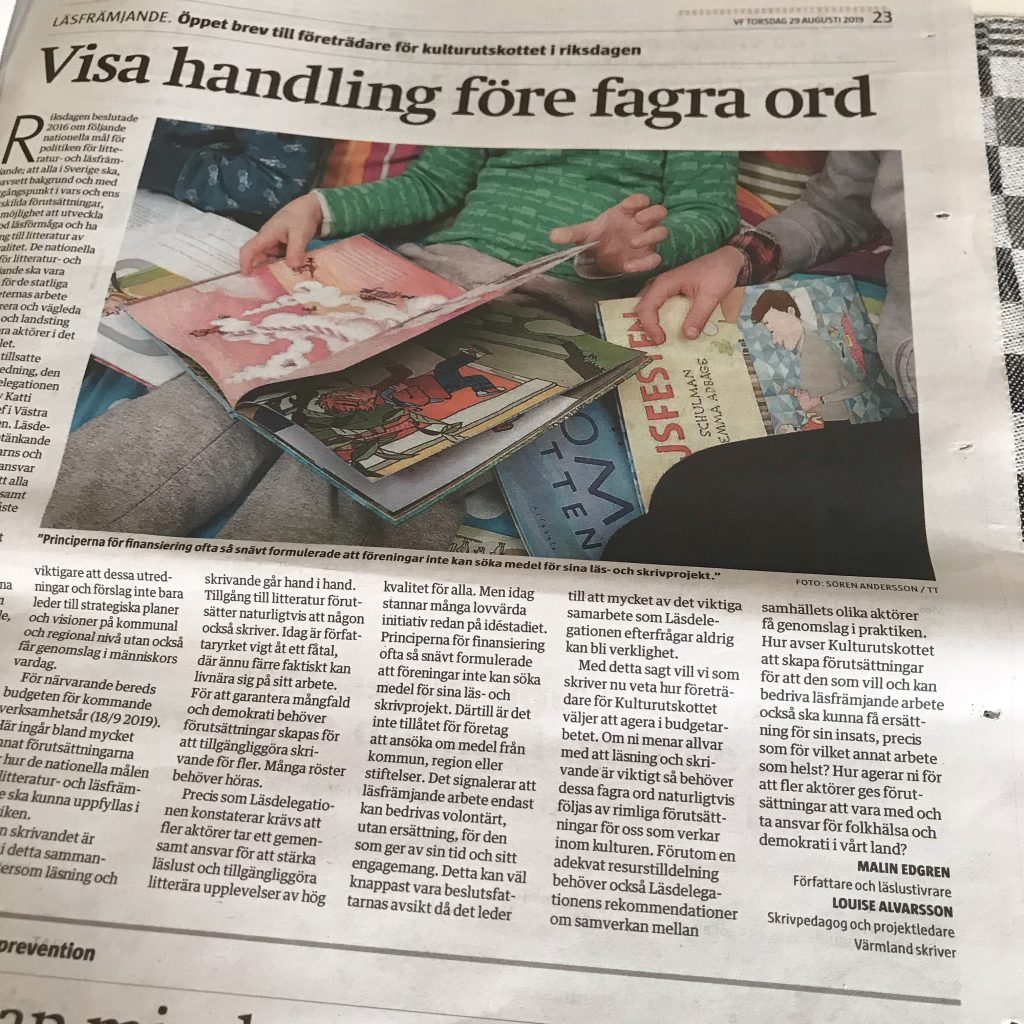 Öppet brev till Kulturutskottet
